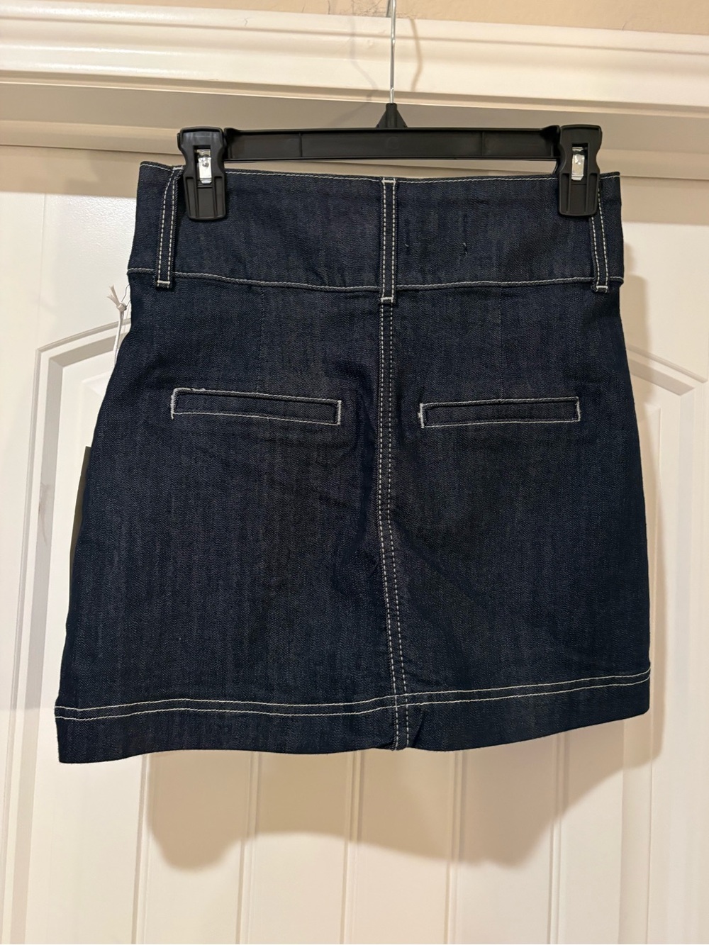 NWT Anthropologie Pilcro Button Front Denim Mini Skirt Size 2 Dark Medium Denim - Picture 7 of 15